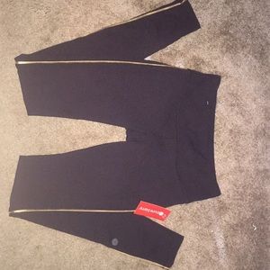 Pure Barre x Splits59 Gold stripped leggings